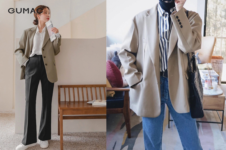 Phong cách áo vest oversize nam Hàn Quốc street style